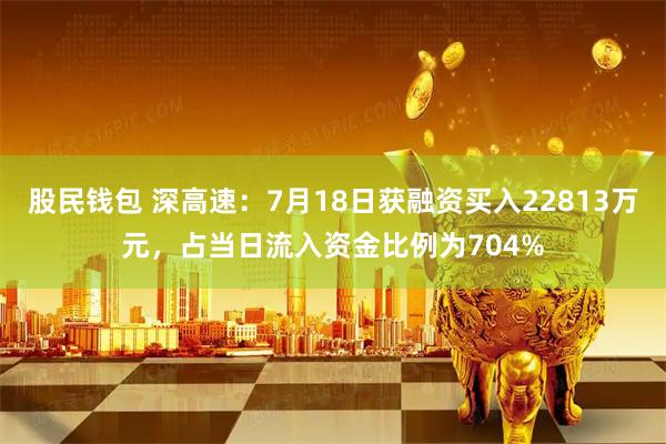 股民钱包 深高速：7月18日获融资买入22813万元，占当日流入资金比例为704%
